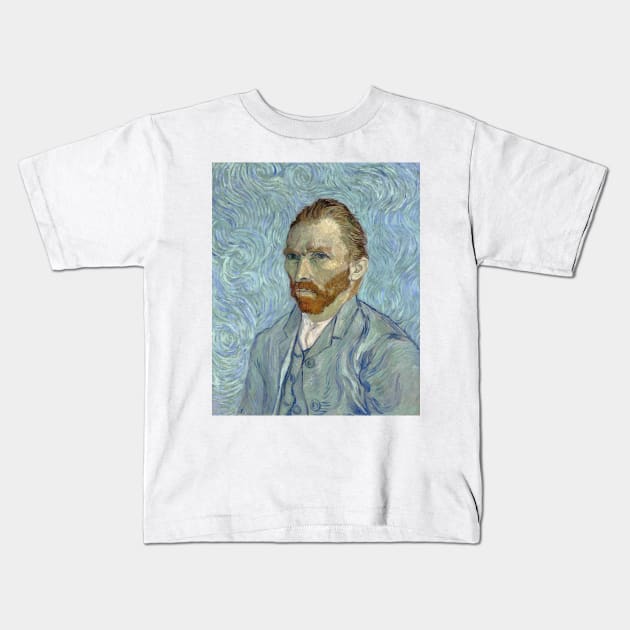 Self-Portrait (1889) by Vincent van Gogh Kids T-Shirt by POD Artists